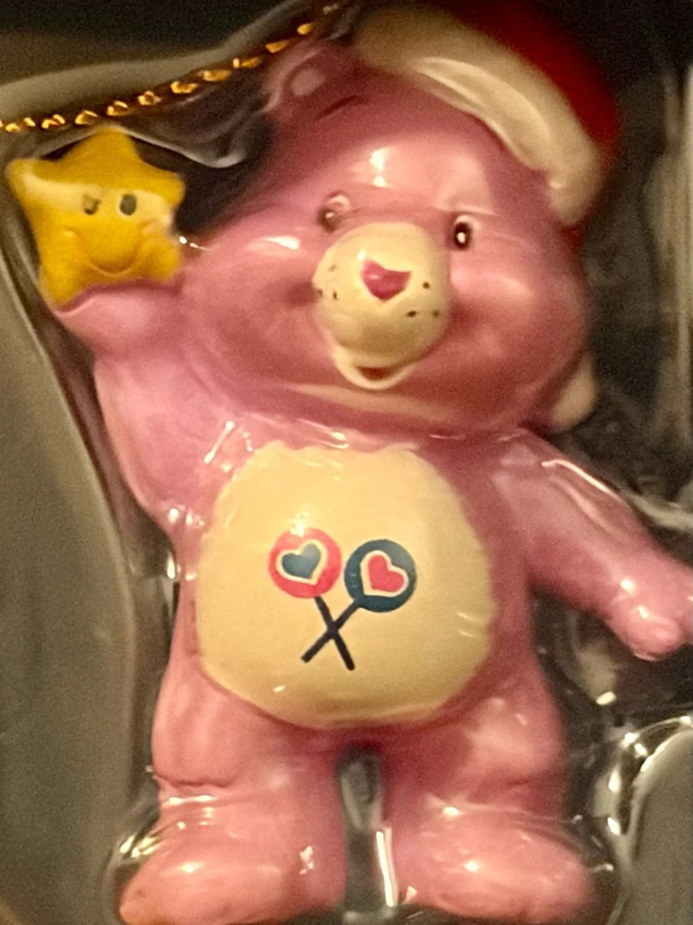 Vintage 5-piece Care Bears Mini Christmas Ornament Set